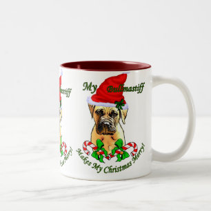Bullmastiff Christmas Gifts Two-Tone Coffee Mug