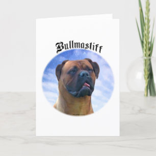 Bullmastiff Clouds Holiday Card