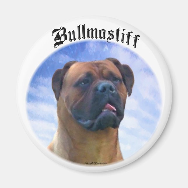 Bullmastiff Clouds Magnet (Front)