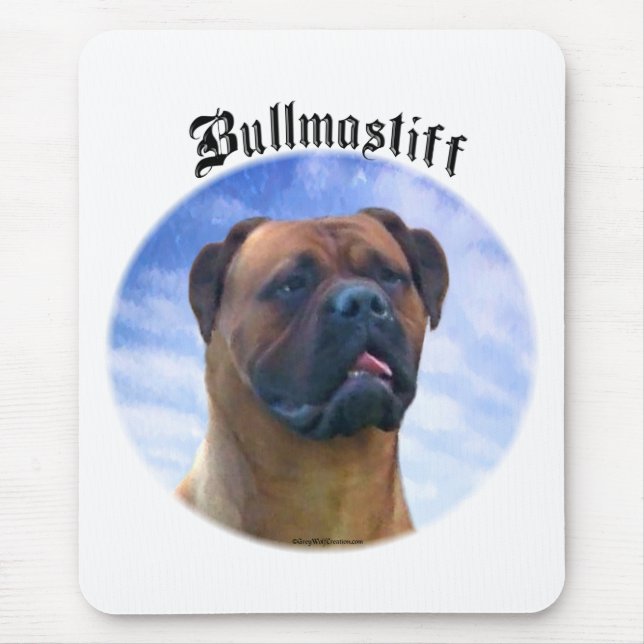 Bullmastiff Clouds Mouse Pad (Front)