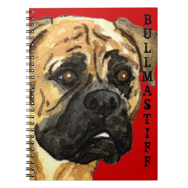 Bullmastiff Colour Block Notebook (Front)