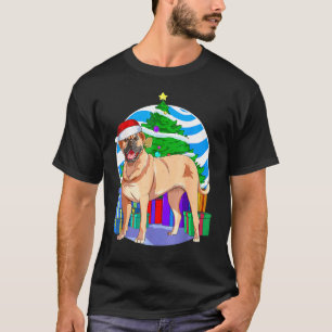 Bullmastiff Cute Santa Christmas Tree Decor T-Shirt