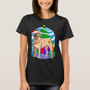 Bullmastiff Cute Santa Christmas Tree Decor T-Shirt