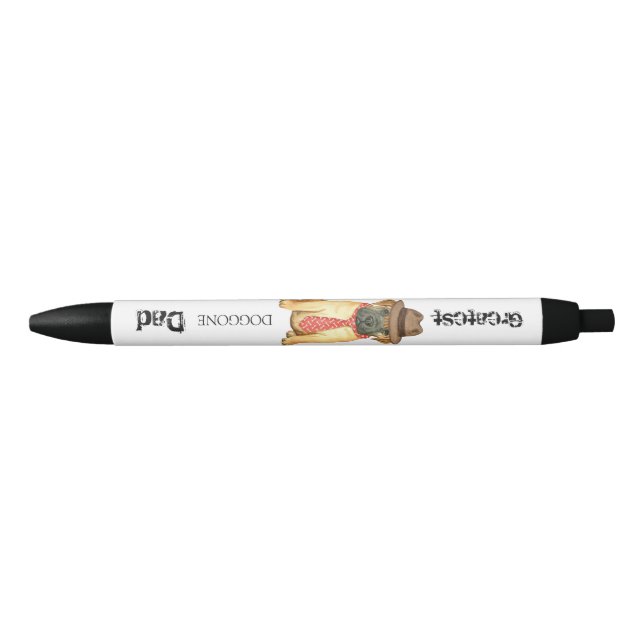Bullmastiff Dad Black Ink Pen (Front)