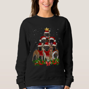 Bullmastiff Dog Christmas Tree Sweatshirt