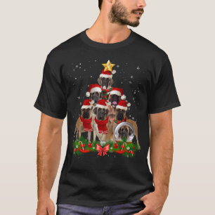 Bullmastiff Dog Christmas Tree T-Shirt