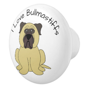 Bullmastiff Dog Design Ceramic Knob