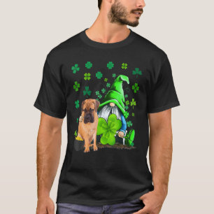 Bullmastiff Dog Gnome C Shamrock St Patrick's Day T-Shirt