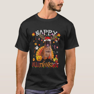 Bullmastiff Dog Halloween Christmas Dog Happy Hall T-Shirt