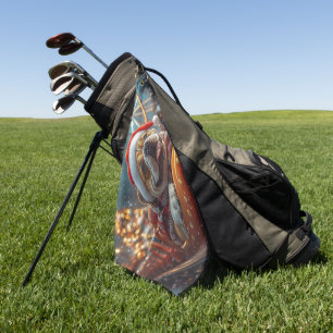 Bullmastiff Dog Roller Coaster Christmas  Golf Towel