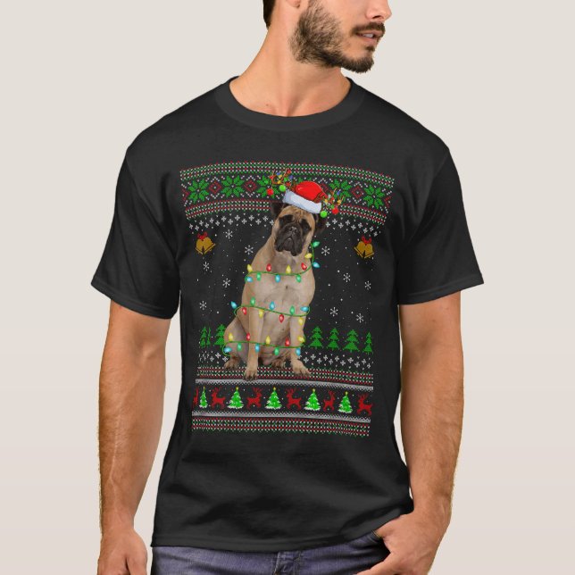 Bullmastiff Dog Ugly Christmas Sweaters Holiday Sa (Front)