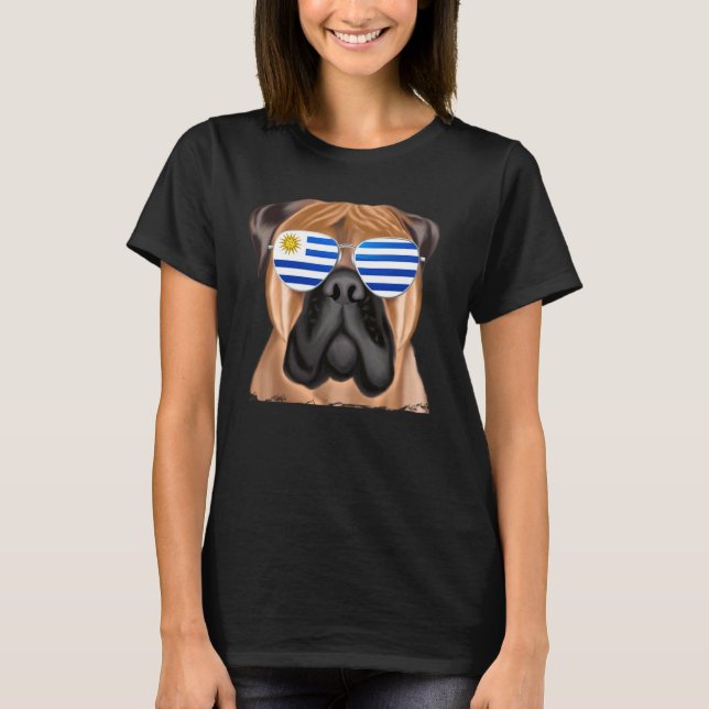 Bullmastiff Dog Uruguay Sunglasses T-Shirt (Front)