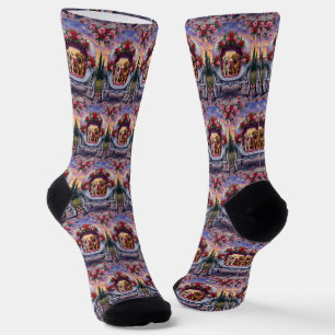 Bullmastiff Dog Valentine's Day  Socks