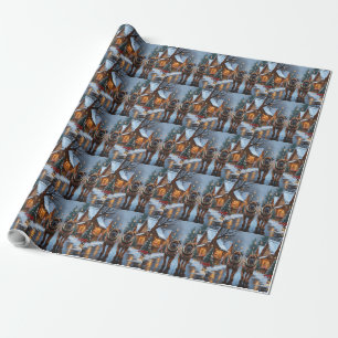Bullmastiff Dogs Christmas Snow Holiday Wrapping Paper