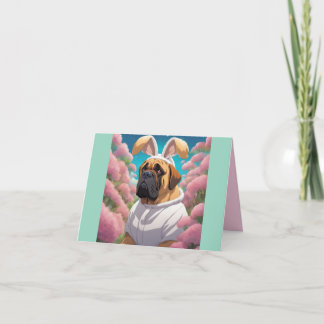 Bullmastiff Easter Holiday Card