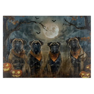 Bullmastiff Halloween Spooky Cutting Board