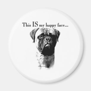 Bullmastiff Happy Face - Magnet