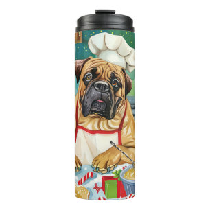 Bullmastiff Holiday Baking: Festive Christmas Thermal Tumbler