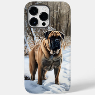 Bullmastiff Let It Snow Christmas Case-Mate iPhone 14 Pro Max Case