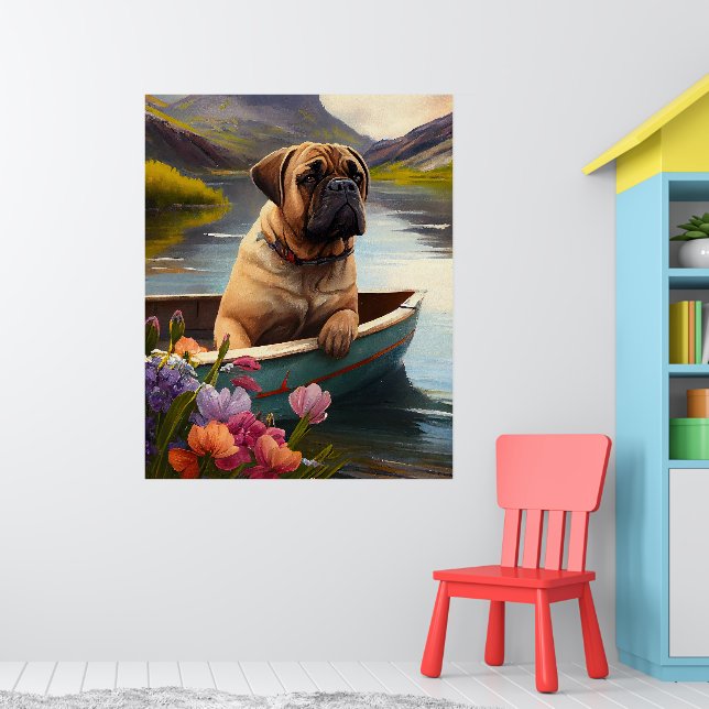 Bullmastiff on a Paddle: A Scenic Adventure Poster (Nursery 1)