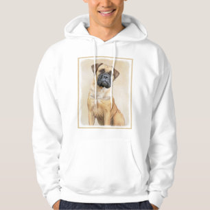 Bullmastiff Painting - Cute Original Dog Art Hoodie