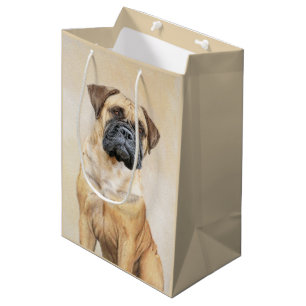Bullmastiff Painting - Cute Original Dog Art Medium Gift Bag