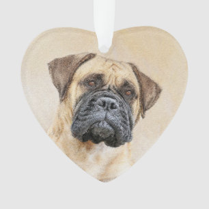 Bullmastiff Painting - Cute Original Dog Art Ornament