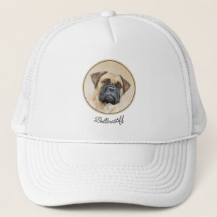 Bullmastiff Painting - Cute Original Dog Art Trucker Hat