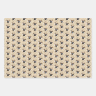 Bullmastiff Painting - Cute Original Dog Art Wrapping Paper Sheet