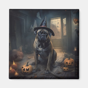 Bullmastiff Pumpkins Halloween Scary Magnet