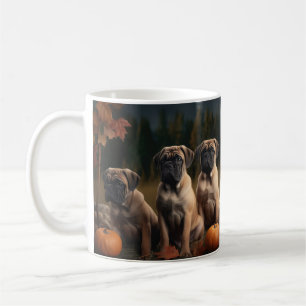 Bullmastiff Puppy Autumn Delight Pumpkin Coffee Mug