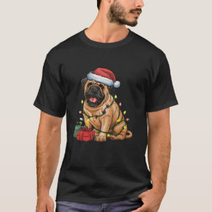 Bullmastiff Xmas Lighting Santa Bullmastiff Dog Ch T-Shirt