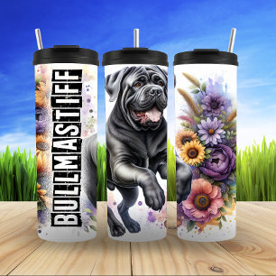 Bullmastiff's Gentle Floral Gallop Thermal Tumbler