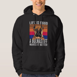 Bullmastiffs Makes Your Life Good Vintage Hoodie