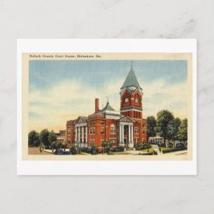 Bulloch County Court House in Statesboro, Georgia, Postcard