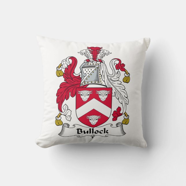 Bullock Family Crest Cushion (Front)