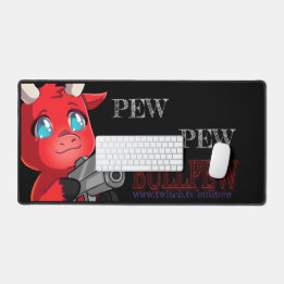 Bullpew Pew Desk Mat