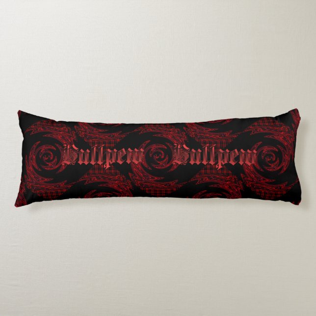 Bullpew-twirled zigzag chaos body cushion (Front)