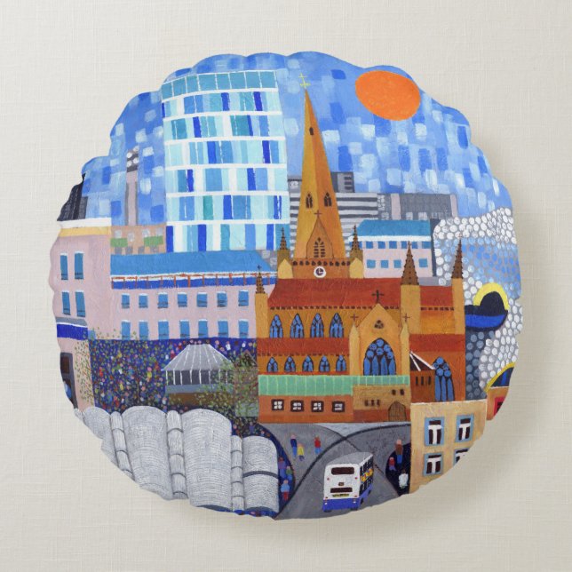 Bullring Sun 2012 Round Cushion (Front)