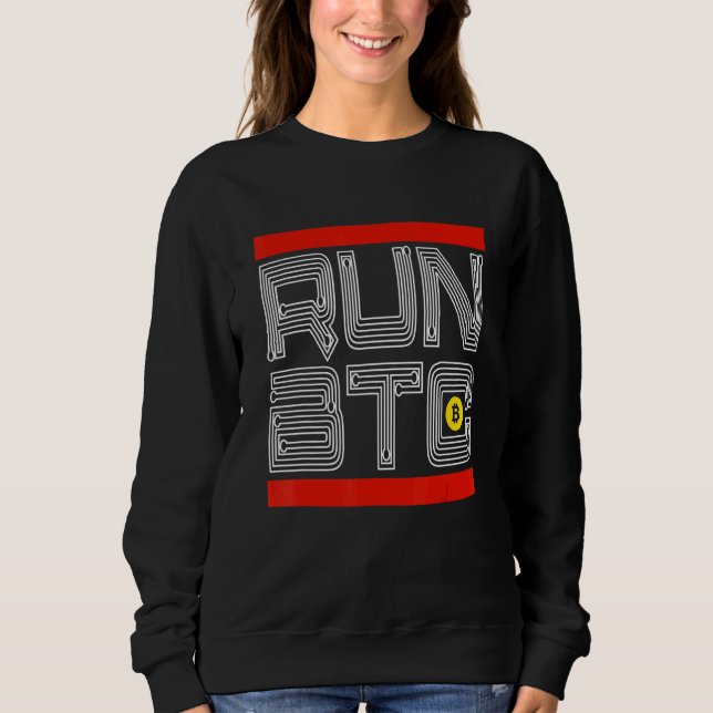 Bullrun Btc Bitcoin Crypto Token Rich Blockchain M Sweatshirt (Front)