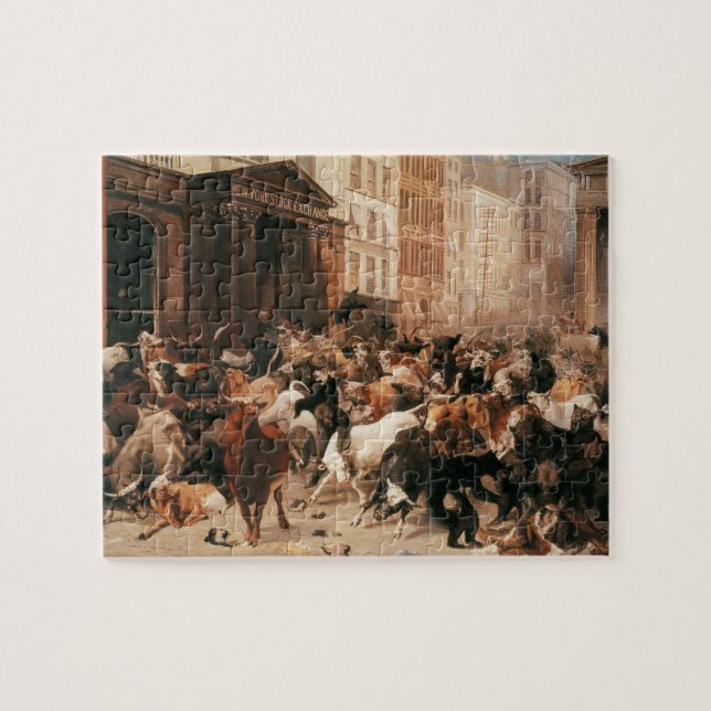 Bulls and Bears in the Stock Market (W.H. Beard) Jigsaw Puzzle (Horizontal)