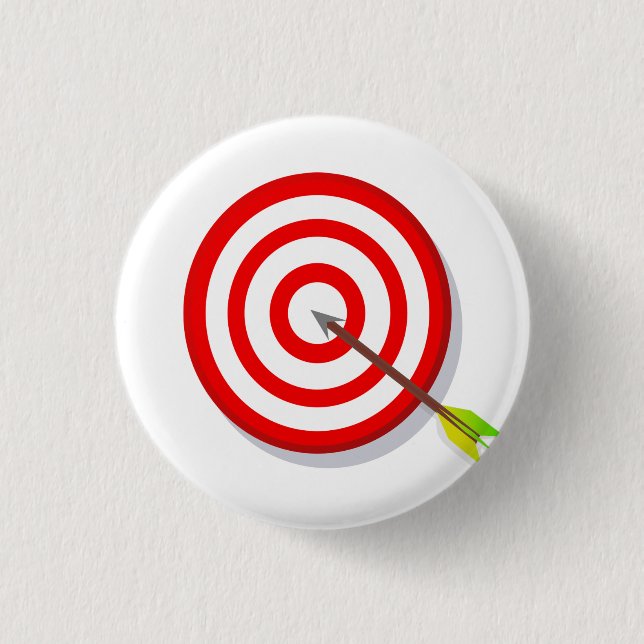 Bull's Eye Dart Board   3 Cm Round Badge (Front)