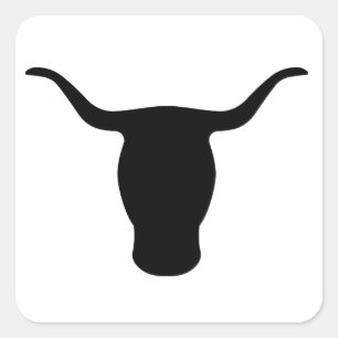 Bull's Head Square Sticker