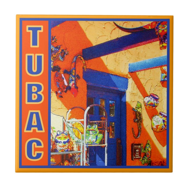 Bull's Head, Tubac Ceramic Tile (Front)