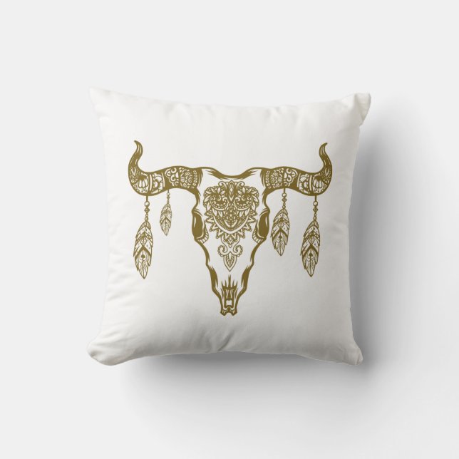 Bull's skull cushion (Front)