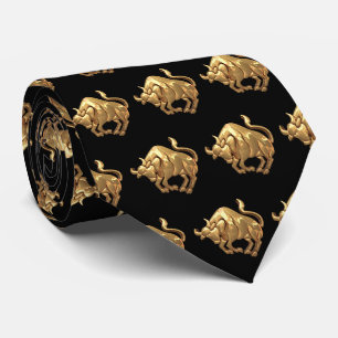 Bulls Team Mascot  Football Necktie
