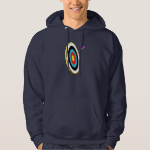Bullseye Archery Target with Arrow Hitting Centre  Hoodie