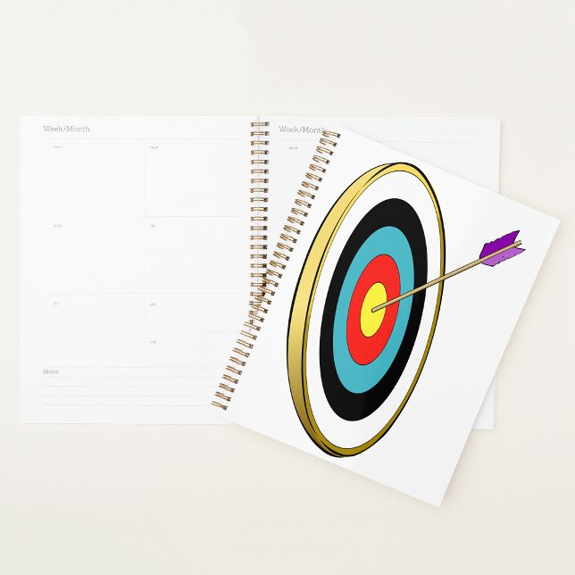 Bullseye Archery Target with Arrow Hitting Centre  Planner (Creator Uploaded)