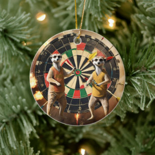 Bullseye Burrow: Meerkat Dart League, Ceramic Ornament