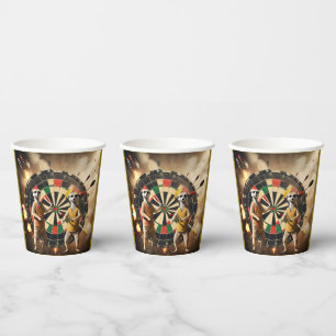 Bullseye Burrow: Meerkat Dart League, Paper Cups